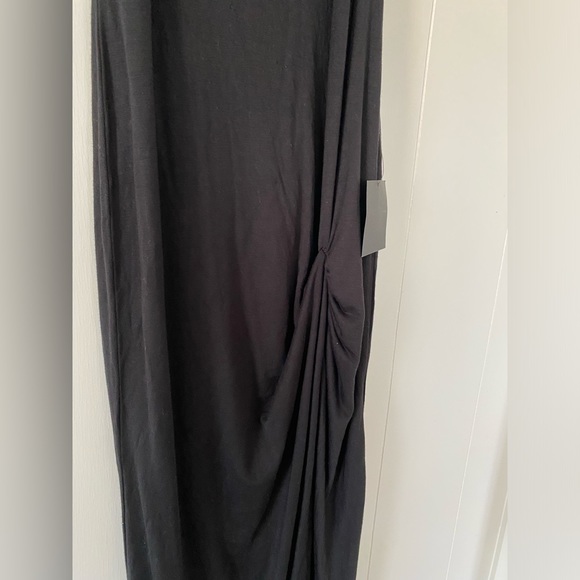 Lulus soft black stretch spaghetti strap dress nwt size large - Picture 3 of 5